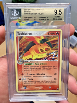 ~ESP~ SPANISH BGS 9.5 Typhlosion Holo 17/115 Unseen Forces Pokemon Card - Image 1