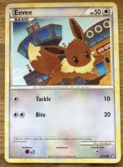 Pokemon Eevee TCG Undaunted Card 47/90 Regular Common - Image 1