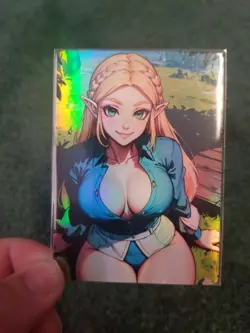 ZELDA RAINBOW FOIL WAIFU ANIME CARD - Image 2