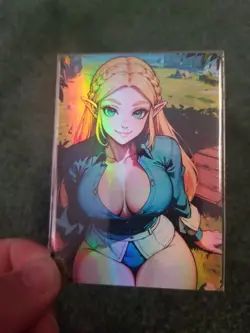 ZELDA RAINBOW FOIL WAIFU ANIME CARD - Image 3