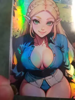 ZELDA RAINBOW FOIL WAIFU ANIME CARD - Image 4