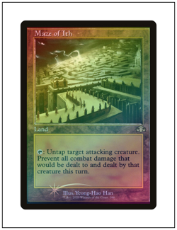 1x Maze of Ith, Retro Frame Foil, Dominaria Remastered, Magic MTG NM - Image 1