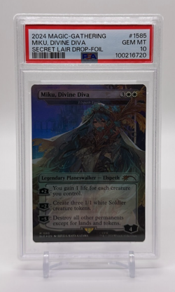 2024 Magic the Gathering Secret Lair Miku, Divine Diva Foil PSA 10 Gem Mint - Image 1