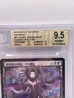 Liliana, Dreadhorde General 2019 MTG War of the Spark Japanese GEM MINT BGS 9.5 - Image 2