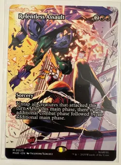 Relentless Assault (Borderless) Regular #25 Marvel Eternal Legal MTG NM - Image 1