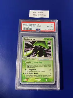 Pokemon 2005 Emerald Cacturne EX Holo #91 PSA 8 NM-MT - Image 1
