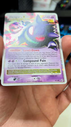 2009 Pokemon Platinum Arceus Gengar LV X Holo #97/99 - Image 2