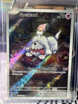 Pokemon TCG Scarlet/Violet Base Set Greavard 214/198 Full Art Holo Rare - Image 1