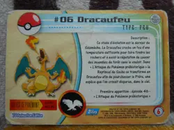 DRACAUFEU #06 - TOPPS TV ANIMATION EDITION - CARTE POKEMON - BON ETAT - Image 4
