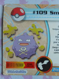 SMOGO #109 - TOPPS TV ANIMATION EDITION 1999 - CARTE POKEMON - BON ETAT - Image 5