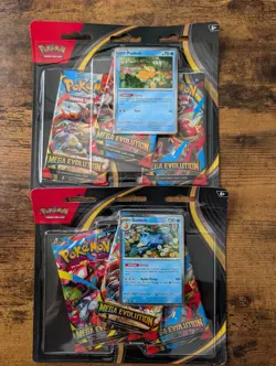 2x Pokemon Mega Evolution 3-Pack Blister Set - (Promo Psyduck And Golduck) - Image 1