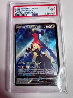 2022 POKEMON SWORD & SHIELD ASTRAL RADIANCE #TG23 FULL ART/GARCHOMP V PSA 9 - Image 1