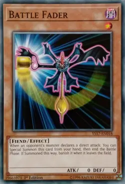 YS17-EN018 BATTLE FADER COMMON 1ST EDITION YuGiOh CARD - Image 1