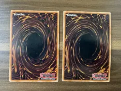 Yugioh Flame Swordsman LOB-003 Super Rare Holo 2002 Original Print x2 EX/MP - Image 2