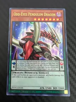 Yugioh Odd-Eyes Pendulum Dragon DUPO-EN105 Ultra Rare Limited Edition NM - Image 1