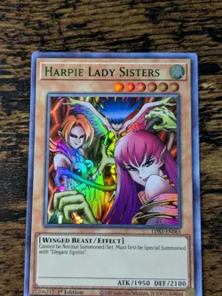 YU-GI-OH HARPIE LADY SISTERS LDS2-EN065 ULTRA RARE GREEN TEXT NM - Image 1