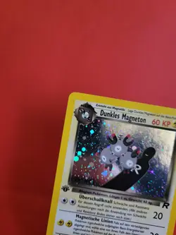 Pokemon Karte/card - Dunkles Magneton 11/82 Rocket Set Holo 1. Edition Near Mint - Image 2