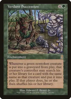 Verdant Succession Odyssey NM Green Rare MAGIC THE GATHERING MTG CARD ABUGames - Image 1