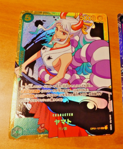 ONE PIECE JAPANESE CARD SUPER RARE HOLO GAME CARTE Yamato OP01-121 SEC MINT - Image 1