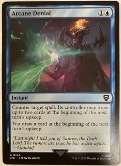Arcane Denial #0184 (NM) Lord of the Rings LTC Magic MTG - Image 1