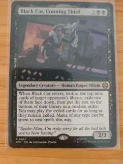 MTG Black Cat, Cunning Thief 0052 Spider-Man M/NM Free UK P&P - Image 1