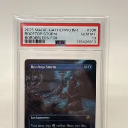 2025 Magic The Gathering Rooftop Storm Borderless Foil PSA 10! - Image 3