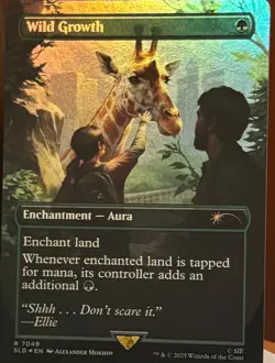 wild growth secret lair foil PlayStation mtg in hand - Image 1