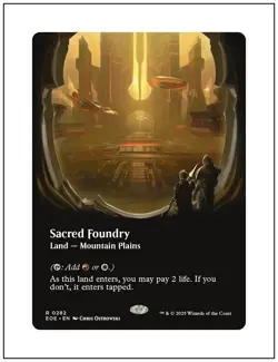1x Sacred Foundry, Borderless Art, Magic the Gathering MTG NM - Image 1