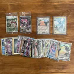 47 Pokemon Cards Lot ENG + JP Promos, Full Art, EX, V Star, Radiant, V Max, V - Image 1