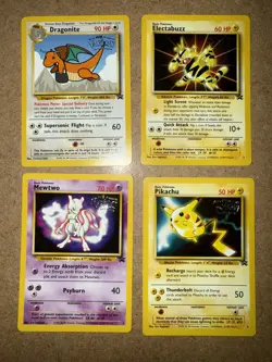 1999 Pokemon First Movie Set x4 LP WB Black Star Promo Cards - Image 1