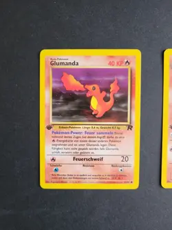 Pokemon Karten Sammlung Starter Glumanda Glutexo 1. Edition Rocket - Excellent+ - Image 2