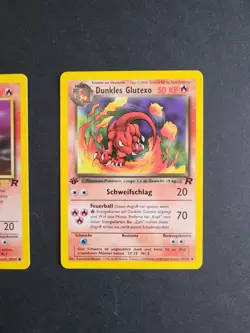 Pokemon Karten Sammlung Starter Glumanda Glutexo 1. Edition Rocket - Excellent+ - Image 3