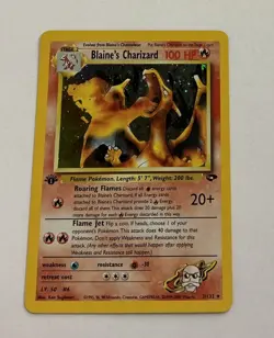 NM Blaine's Charizard 1st Edition Gym Challenge Near Mint Pokemon -- S2G -- - Image 1