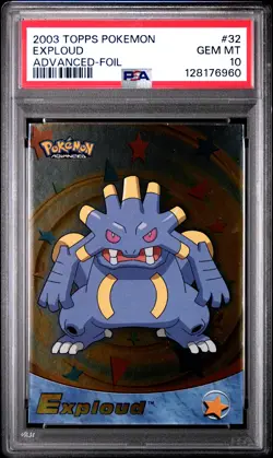 2003 TOPPS POKEMON ADVANCED FOIL #32 EXPLOUD PSA 10 - Image 1