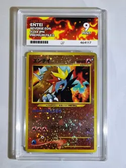 Entei Neo 2 Promo #244 Mint 9 Ace Graded Holo Pokemon Card Rare With Swirl 🌀 - Image 1