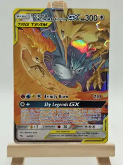 Tarjeta holografica Pokemon Moltres Zapdos Articuno GX TCG 44/68 - Image 1