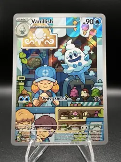 Pokemon TCG Vanillish Illustration Rare Card 190/182 Sv04: Paradox Rift - Image 1