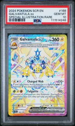2024 POKEMON SCR EN-STELLAR CROWN SPECIAL ILLUSTRATION RARE GALVANTULA EX PSA 10 - Image 1