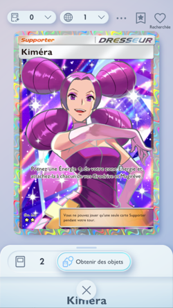 Fantina Full Art, Pokemon TCG Pocket, French language, Mega-Rising - Image 1