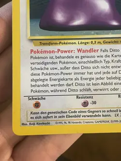 Ditto Pokemon Card TCG German Fossil Holo 03/62 Rare MP + / LP - - Image 3