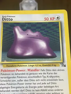 Ditto Pokemon Card TCG German Fossil Holo 03/62 Rare MP + / LP - - Image 5