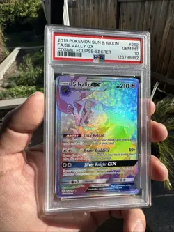 PSA 10 2019 POKEMON SUN & MOON COSMIC ECLIPSE SECRET #262 FULL ART/SILVALLY GX - Image 1