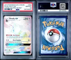 PSA 10 2019 POKEMON SUN & MOON COSMIC ECLIPSE SECRET #262 FULL ART/SILVALLY GX - Image 4