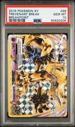 2016 POKEMON XY BREAKPOINT #66 TREVENANT BREAK PSA 10 - Image 1