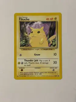 Pokemon TCG Base Set Pikachu Card 58/102 - Near Mint! - Image 1