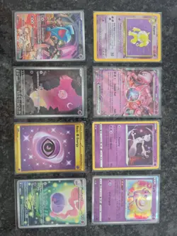 8 Psychic Energy Pokemon Cards Mew,mewto,promo) - Image 1