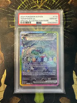 Pokemon Terapagos ex 170/142 Stellar Crown Special Illustration Rare PSA 10 - Image 1