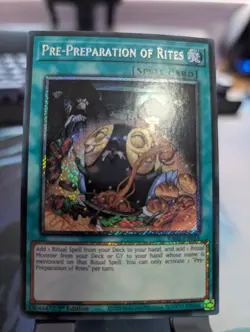 YuGiOh! Pre-Preparation of Rites RA01-EN055 Platinum Rare 1st Ed - Image 1
