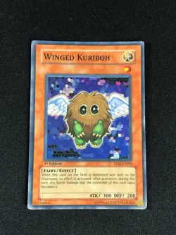 YUGIOH WINGED KURIBOH TLM-EN005 1ST SUPER PLAY/EDGEWARE - Image 1