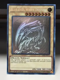 Blue-Eyes White Dragon (Ghost Rare) GFP2-EN175 Ghosts from the Past 2nd 1st #4 - Image 1